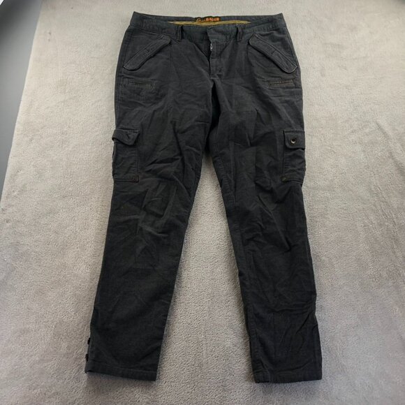 Vintage Eddie Bauer Womens Cargo Pants Size 10 Gray Stretch Tapered Leg Outdoors - Picture 16 of 16